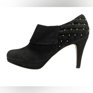 Adrienne Vittadini Pelli Round Toe Suede black Bootie size 9M